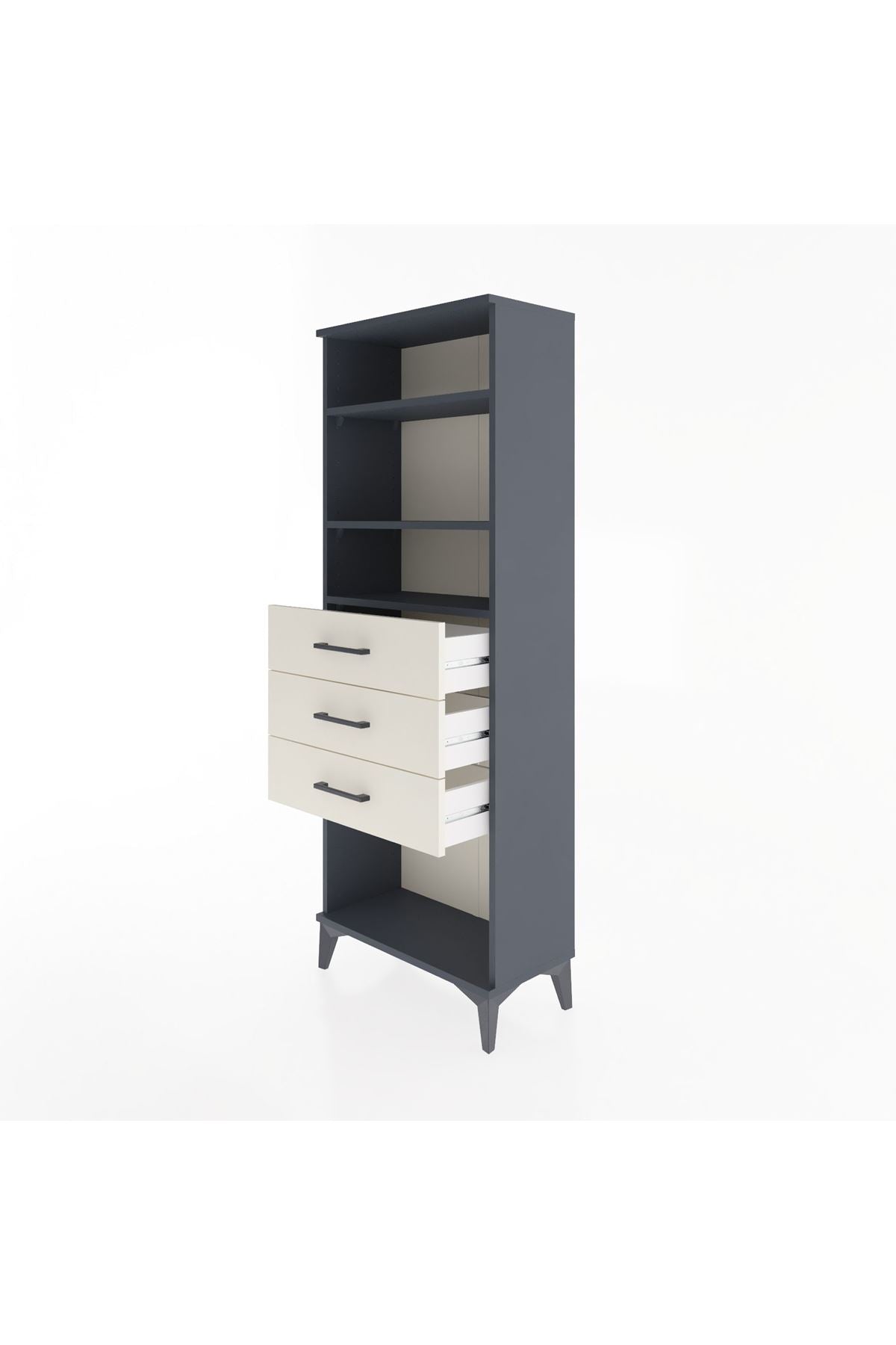 Arges Dolap 3 Raflı 3 Çekmeceli 60x30x163 - S20M102V4A