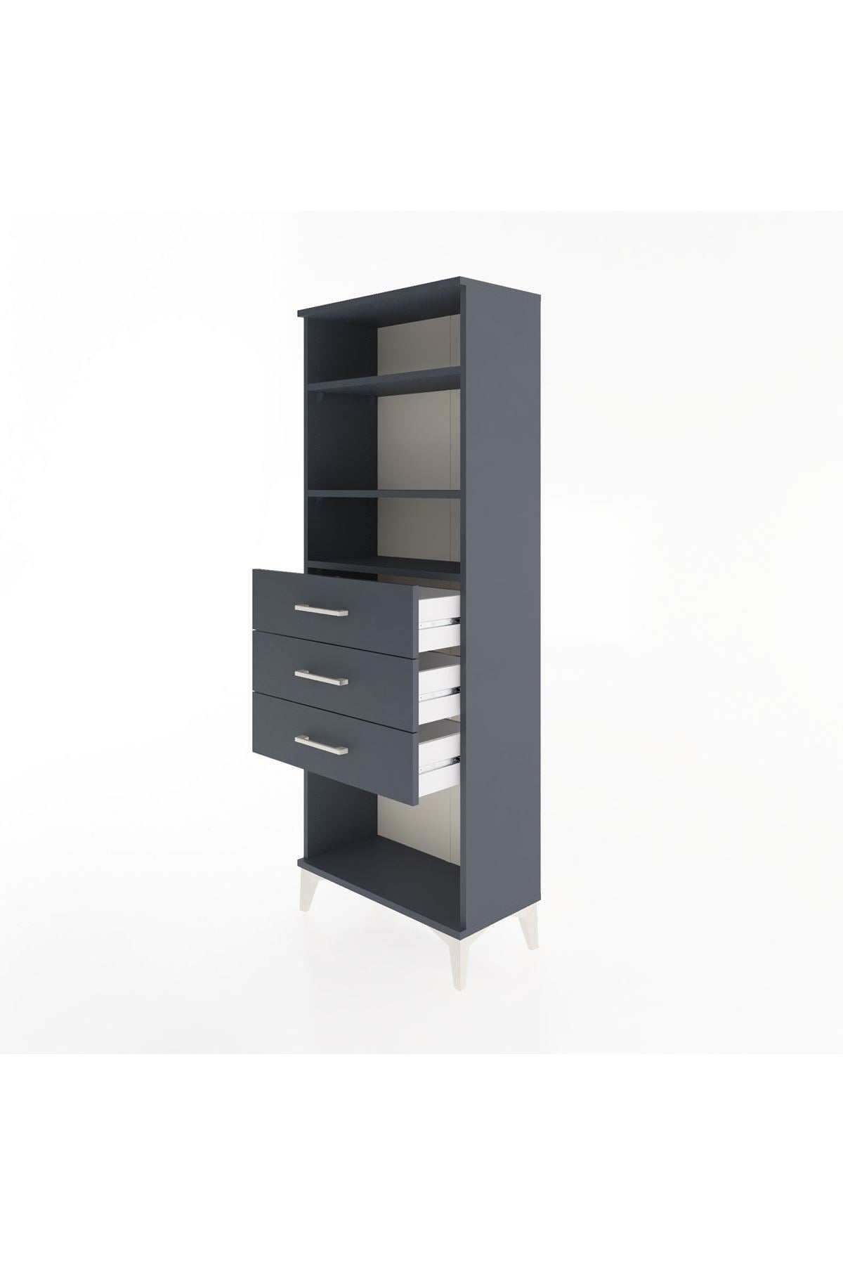 Arges Dolap 3 Raflı 3 Çekmeceli 60x30x163 - S20M102V5A