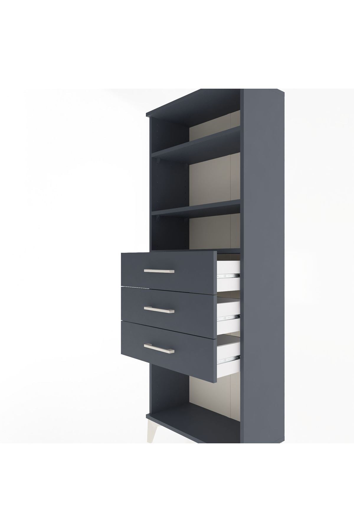 Arges Dolap 3 Raflı 3 Çekmeceli 60x30x163 - S20M102V5A