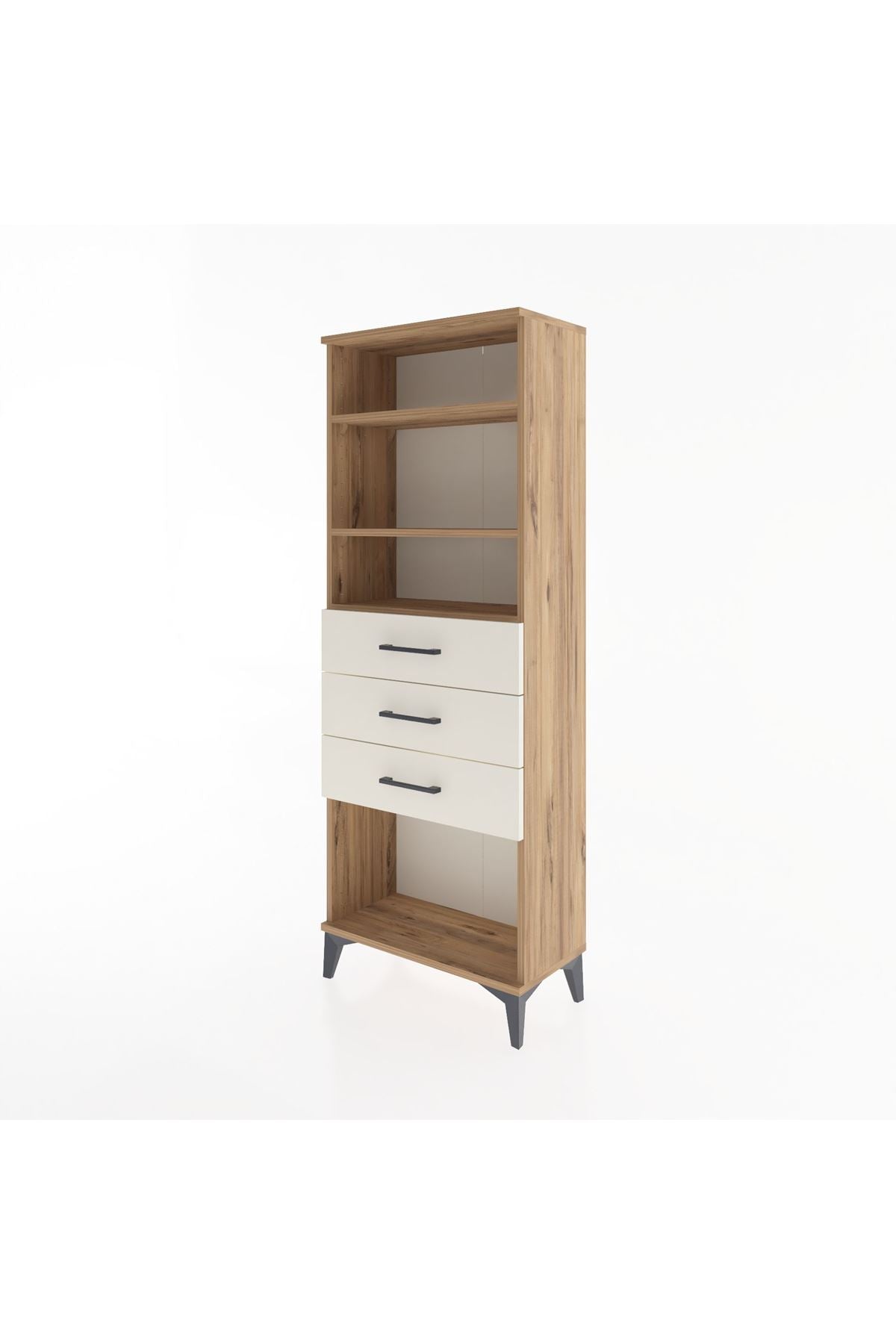 Arges Dolap 3 Raflı 3 Çekmeceli 60x30x163 - S20M102V7A