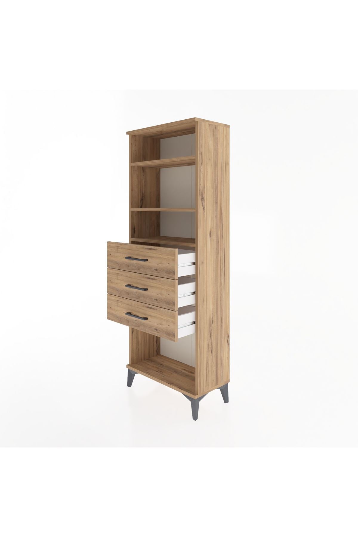 Arges Dolap 3 Raflı 3 Çekmeceli 60x30x163 - S20M102V9A