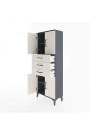 Arges Dolap 3 Raflı 3 Çekmeceli 4 Kapaklı 60x30x163 - S20M103V4A