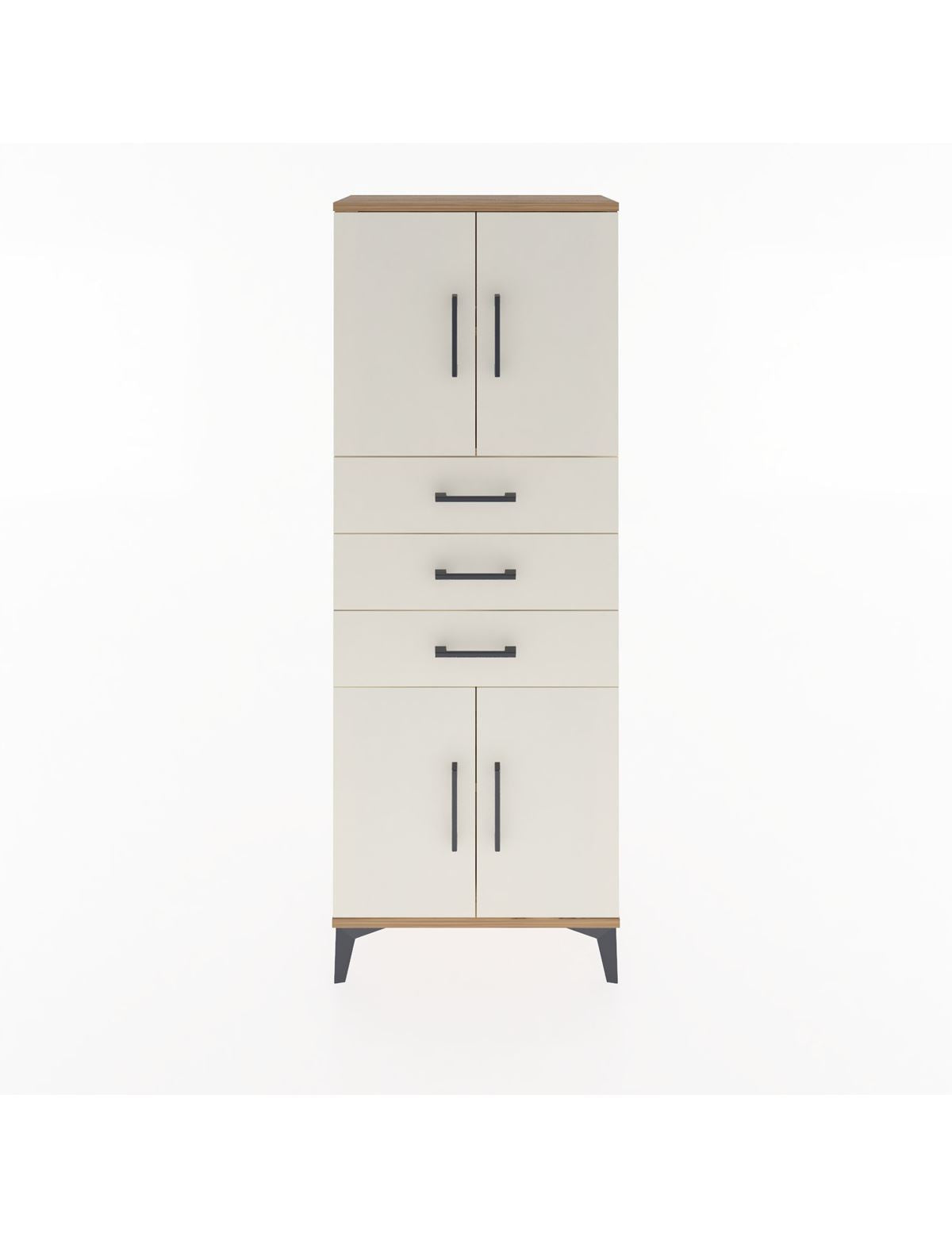 Arges Dolap 3 Raflı 3 Çekmeceli 4 Kapaklı 60x30x163 - S20M103V7A