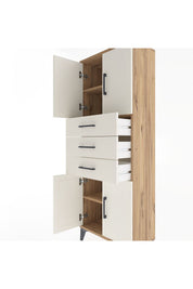 Arges Dolap 3 Raflı 3 Çekmeceli 4 Kapaklı 60x30x163 - S20M103V7A