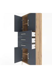 Arges Dolap 3 Raflı 3 Çekmeceli 4 Kapaklı 60x30x163 - S20M103V8A