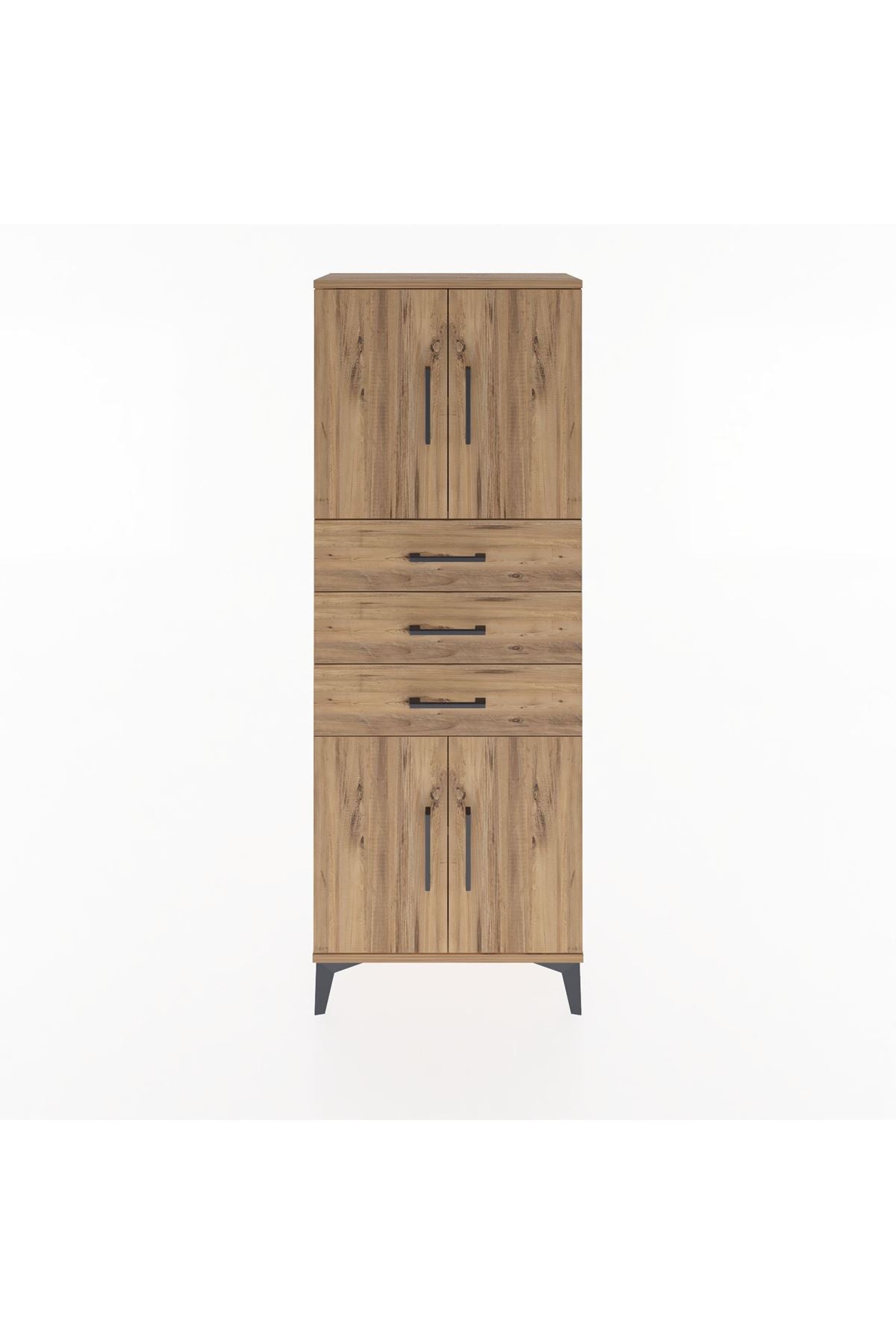 Arges Dolap 3 Raflı 3 Çekmeceli 4 Kapaklı 60x30x163 - S20M103V9A