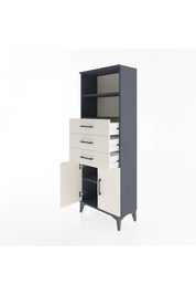 Arges Dolap 3 Raflı 3 Çekmeceli 2 Kapaklı 60x30x163 - S20M104V4A