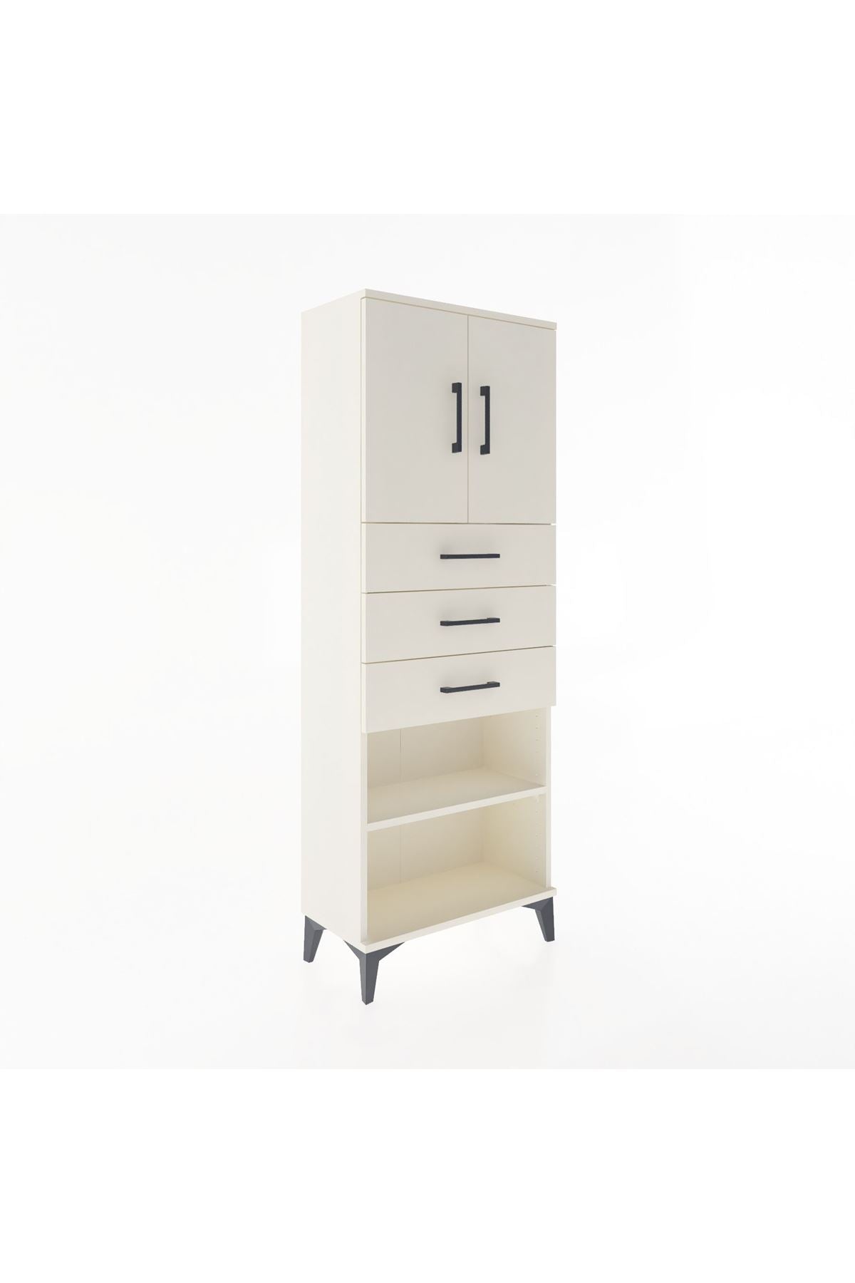 Arges Dolap 3 Raflı 3 Çekmeceli 2 Kapaklı 60x30x163 - S20M105V1A