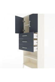 Arges Dolap 3 Raflı 3 Çekmeceli 2 Kapaklı 60x30x163 - S20M105V2A