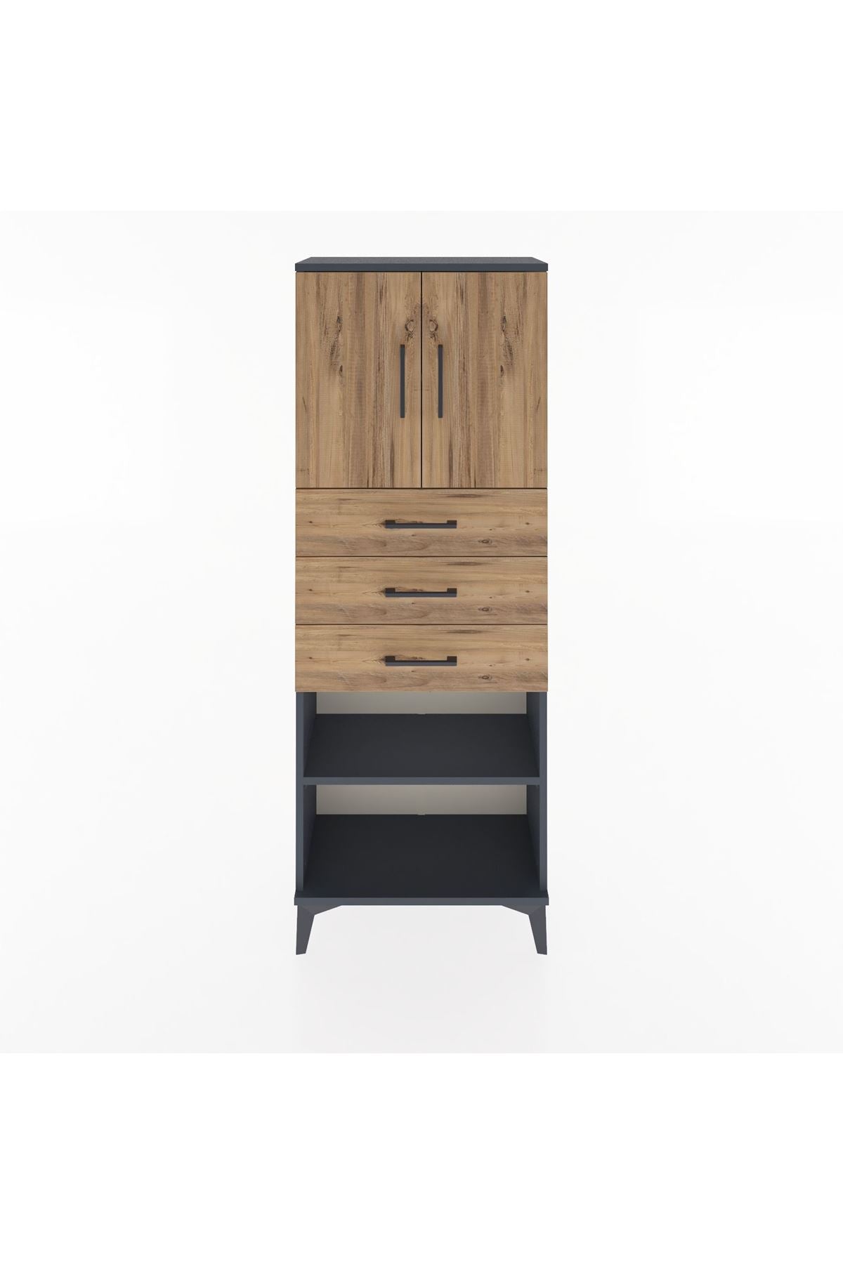 Arges Dolap 3 Raflı 3 Çekmeceli 2 Kapaklı 60x30x163 - S20M105V6A