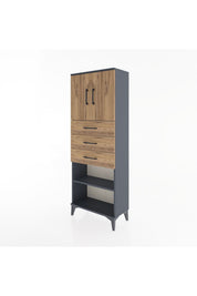 Arges Dolap 3 Raflı 3 Çekmeceli 2 Kapaklı 60x30x163 - S20M105V6A