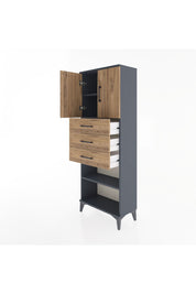 Arges Dolap 3 Raflı 3 Çekmeceli 2 Kapaklı 60x30x163 - S20M105V6A