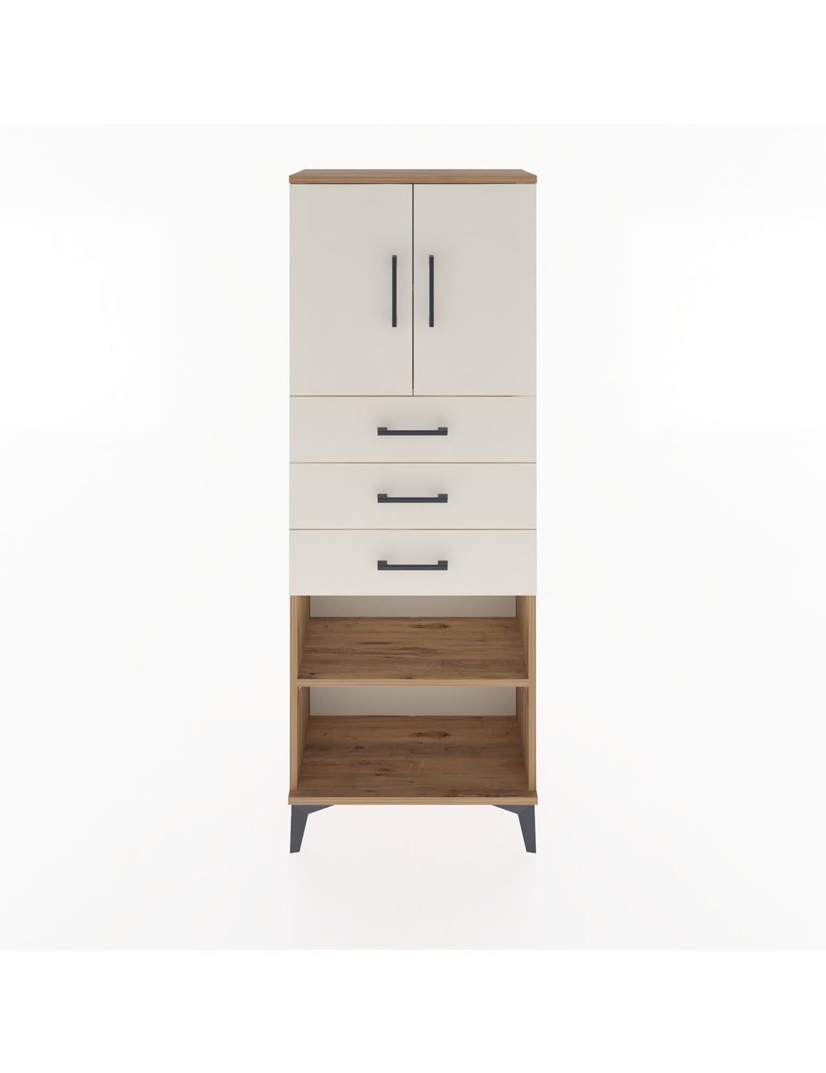 Arges Dolap 3 Raflı 3 Çekmeceli 2 Kapaklı 60x30x163 - S20M105V7A