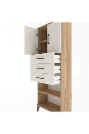 Arges Dolap 3 Raflı 3 Çekmeceli 2 Kapaklı 60x30x163 - S20M105V7A