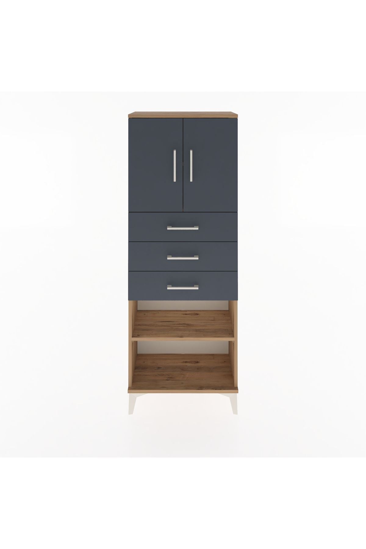 Arges Dolap 3 Raflı 3 Çekmeceli 2 Kapaklı 60x30x163 - S20M105V8A