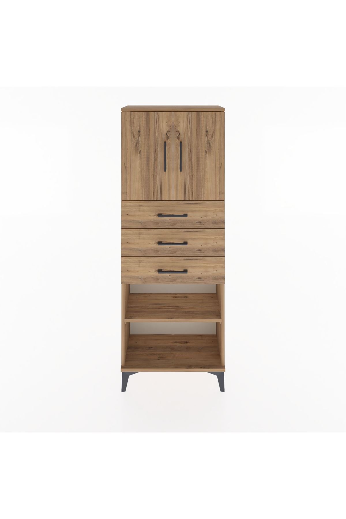 Arges Dolap 3 Raflı 3 Çekmeceli 2 Kapaklı 60x30x163 - S20M105V9A