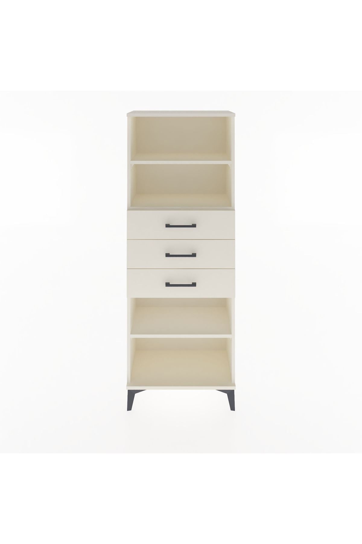 Arges Dolap 3 Raflı 3 Çekmeceli 60x30x163 - S20M106V1A