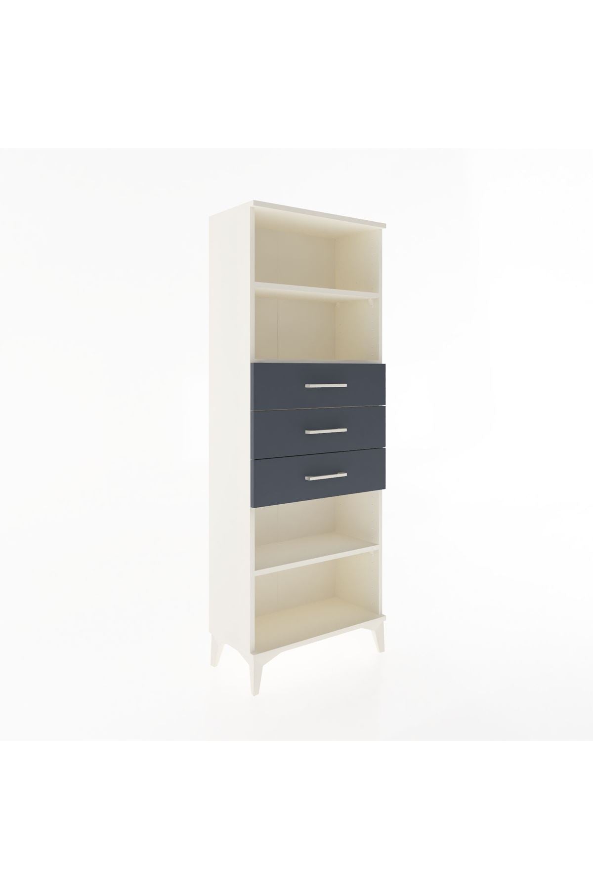 Arges Dolap 3 Raflı 3 Çekmeceli 60x30x163 - S20M106V2A