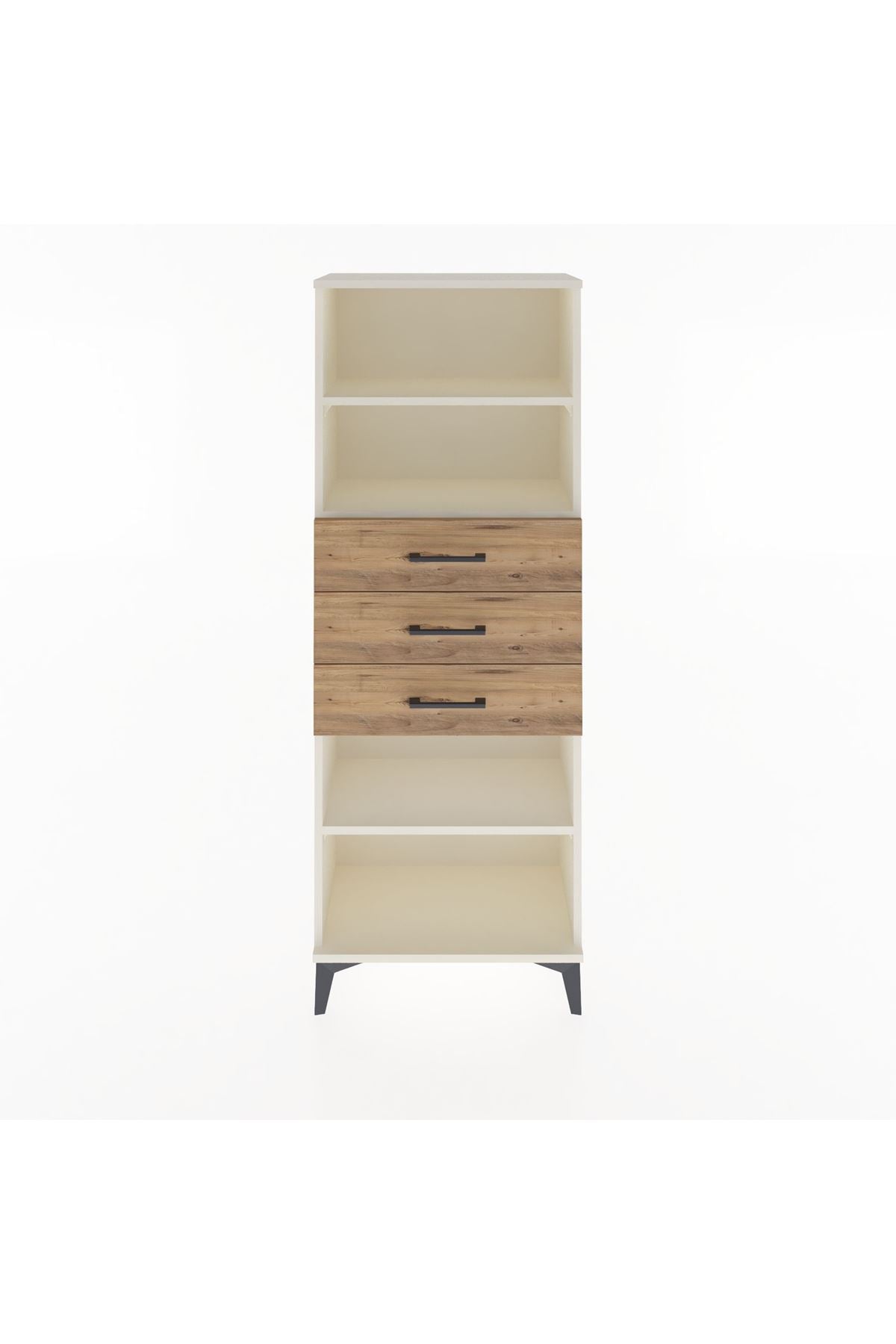 Arges Dolap 3 Raflı 3 Çekmeceli 60x30x163 - S20M106V3A