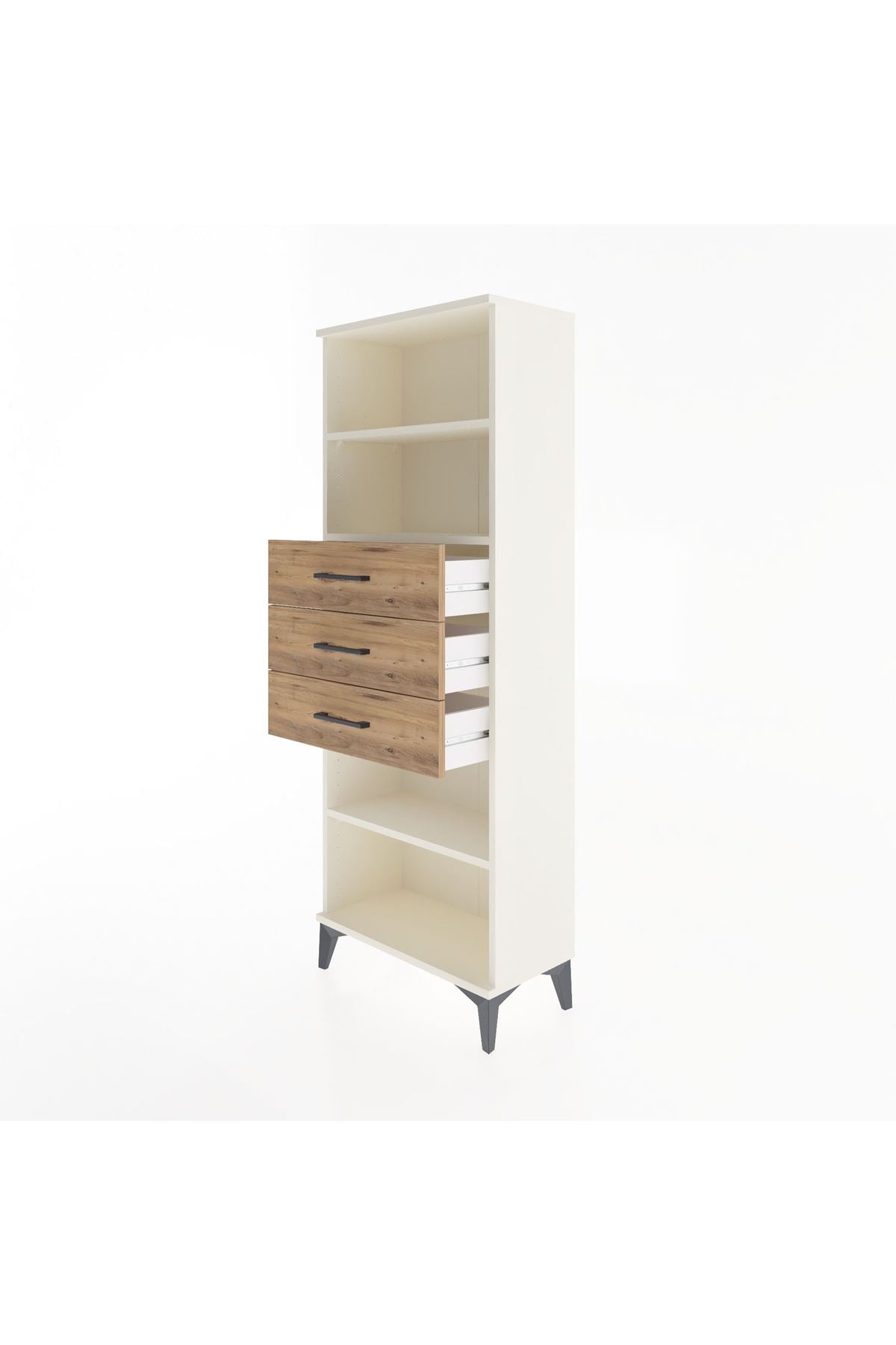 Arges Dolap 3 Raflı 3 Çekmeceli 60x30x163 - S20M106V3A
