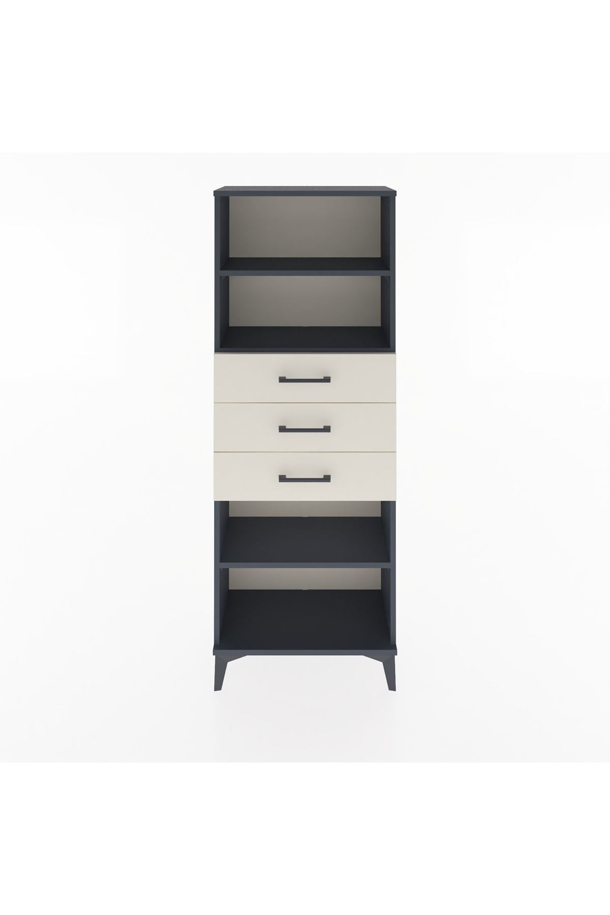 Arges Dolap 3 Raflı 3 Çekmeceli 60x30x163 - S20M106V4A