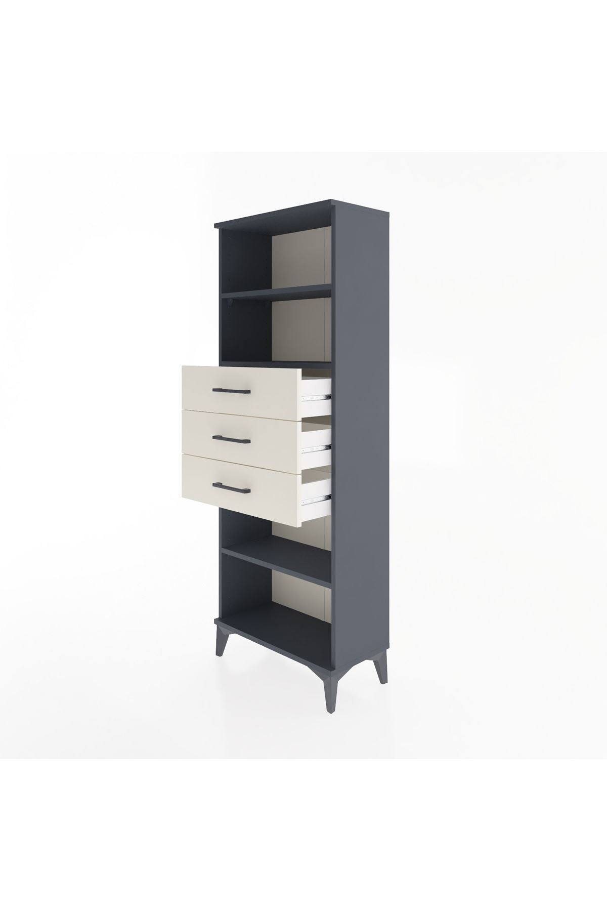Arges Dolap 3 Raflı 3 Çekmeceli 60x30x163 - S20M106V4A