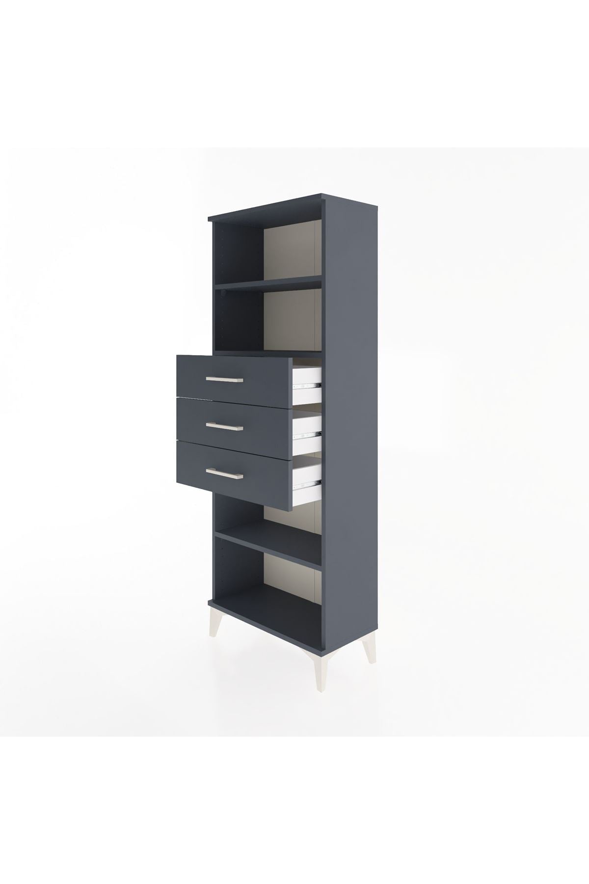 Arges Dolap 3 Raflı 3 Çekmeceli 60x30x163 - S20M106V5A