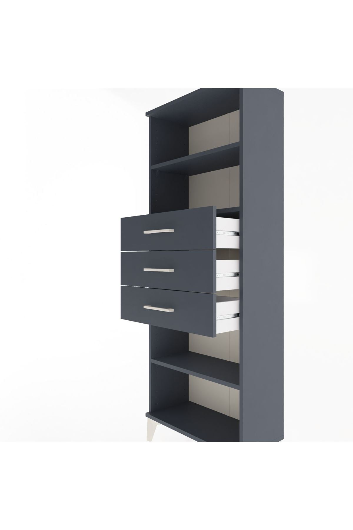 Arges Dolap 3 Raflı 3 Çekmeceli 60x30x163 - S20M106V5A