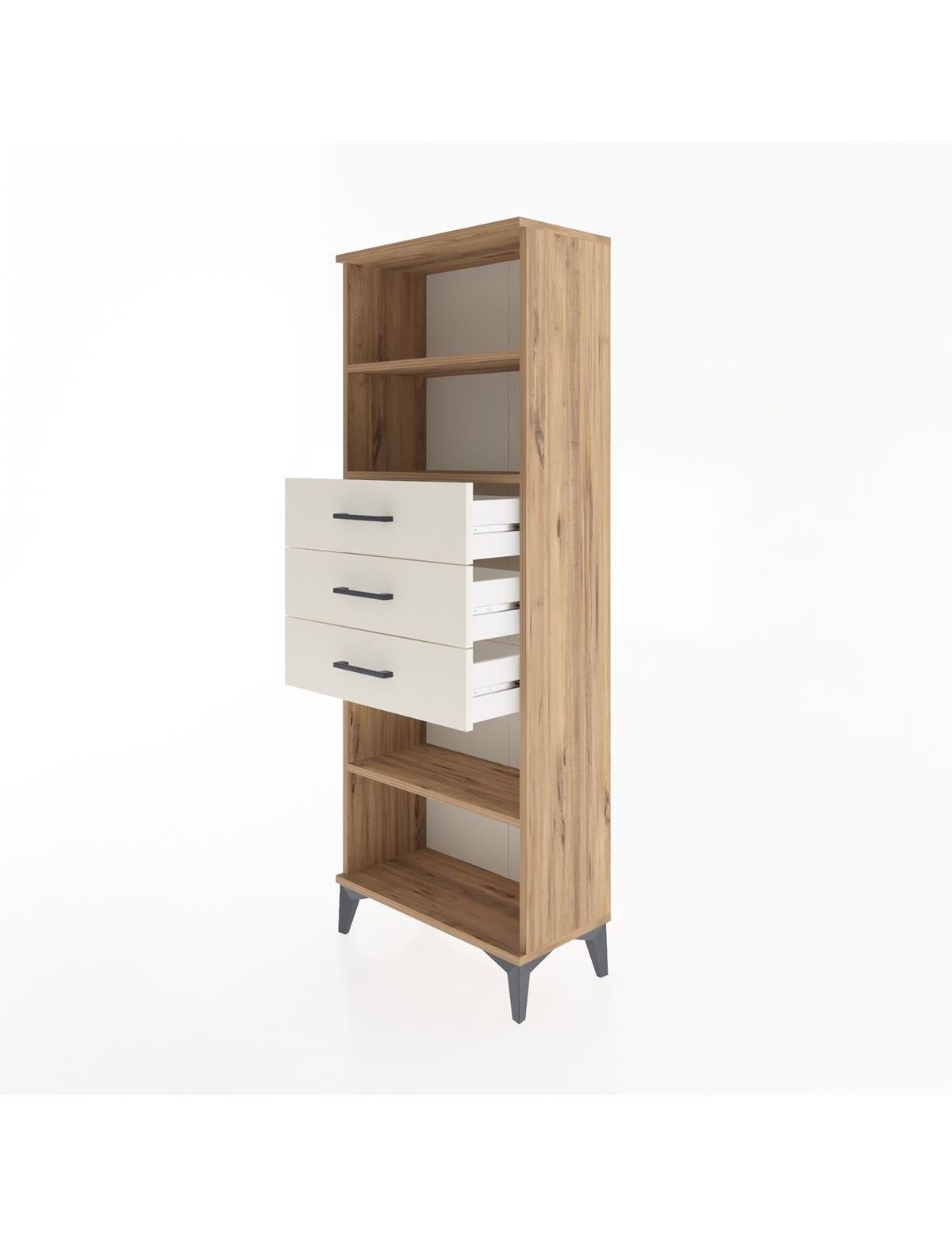 Arges Dolap 3 Raflı 3 Çekmeceli 60x30x163 - S20M106V7A