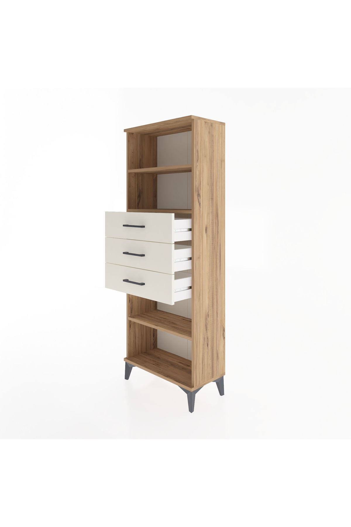 Arges Dolap 3 Raflı 3 Çekmeceli 60x30x163 - S20M106V7A
