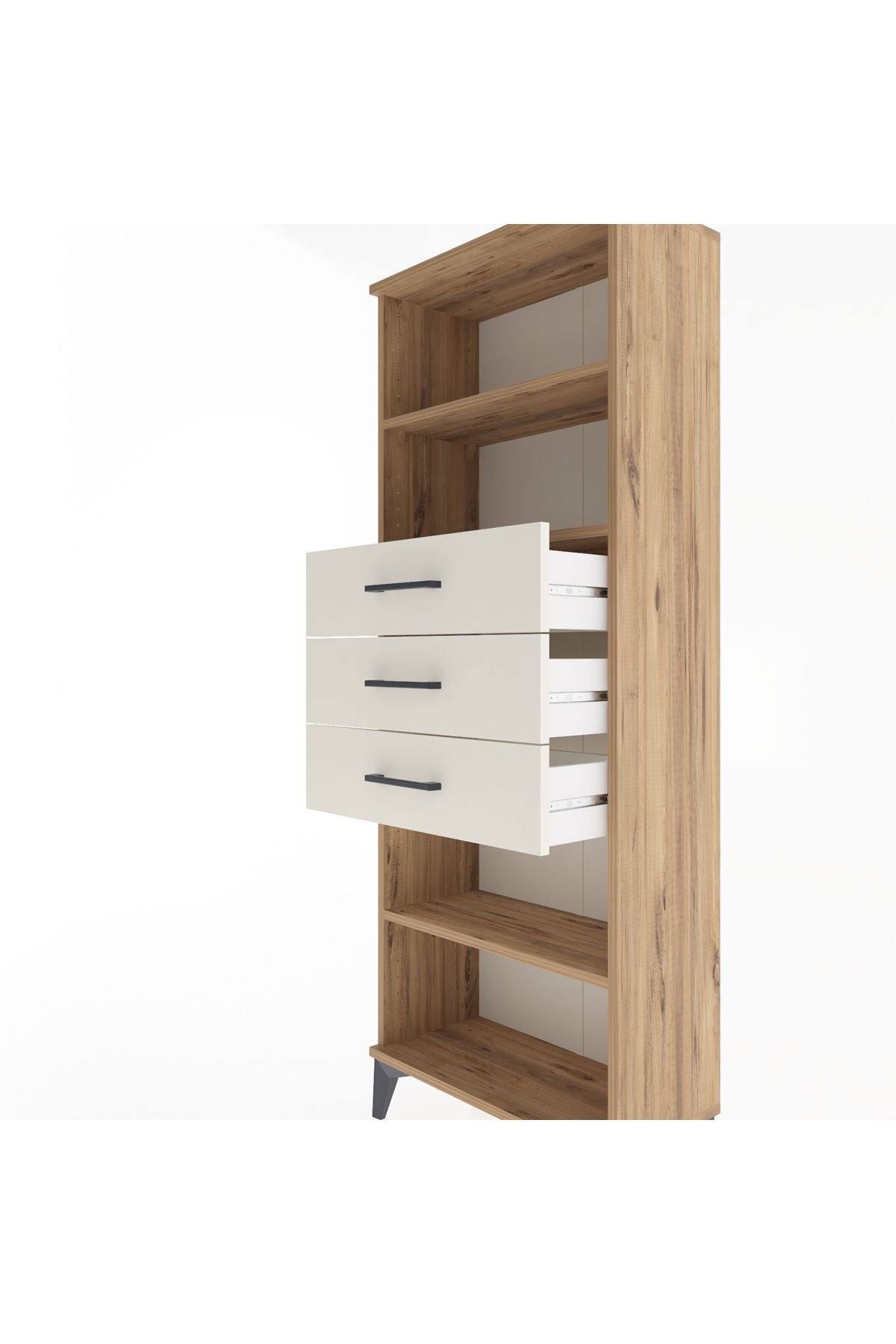 Arges Dolap 3 Raflı 3 Çekmeceli 60x30x163 - S20M106V7A