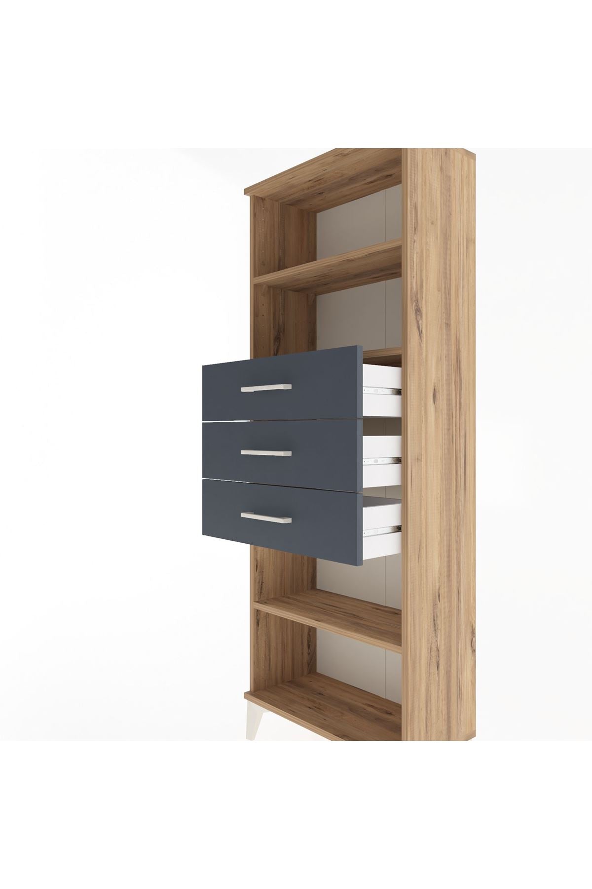 Arges Dolap 3 Raflı 3 Çekmeceli 60x30x163 - S20M106V8A