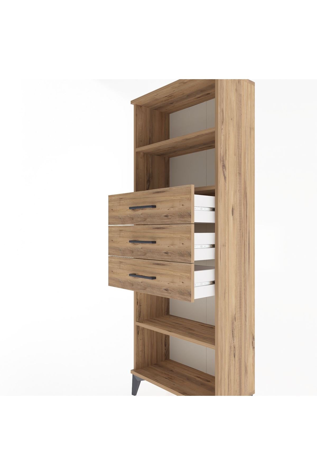 Arges Dolap 3 Raflı 3 Çekmeceli 60x30x163 - S20M106V9A