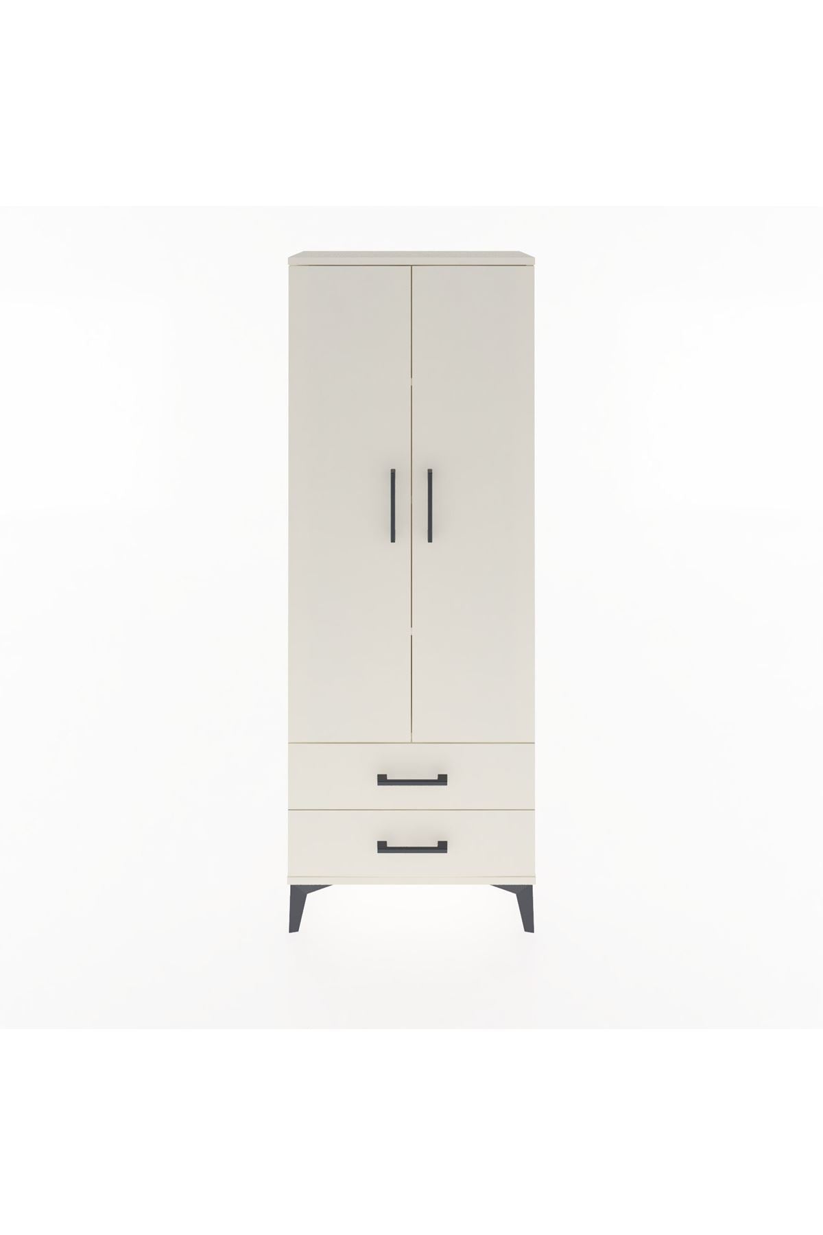Arges Dolap 4 Raflı 2 Çekmeceli 2 Kapaklı 60x30x163 - S20M107V1A