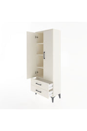 Arges Dolap 4 Raflı 2 Çekmeceli 2 Kapaklı 60x30x163 - S20M107V1A