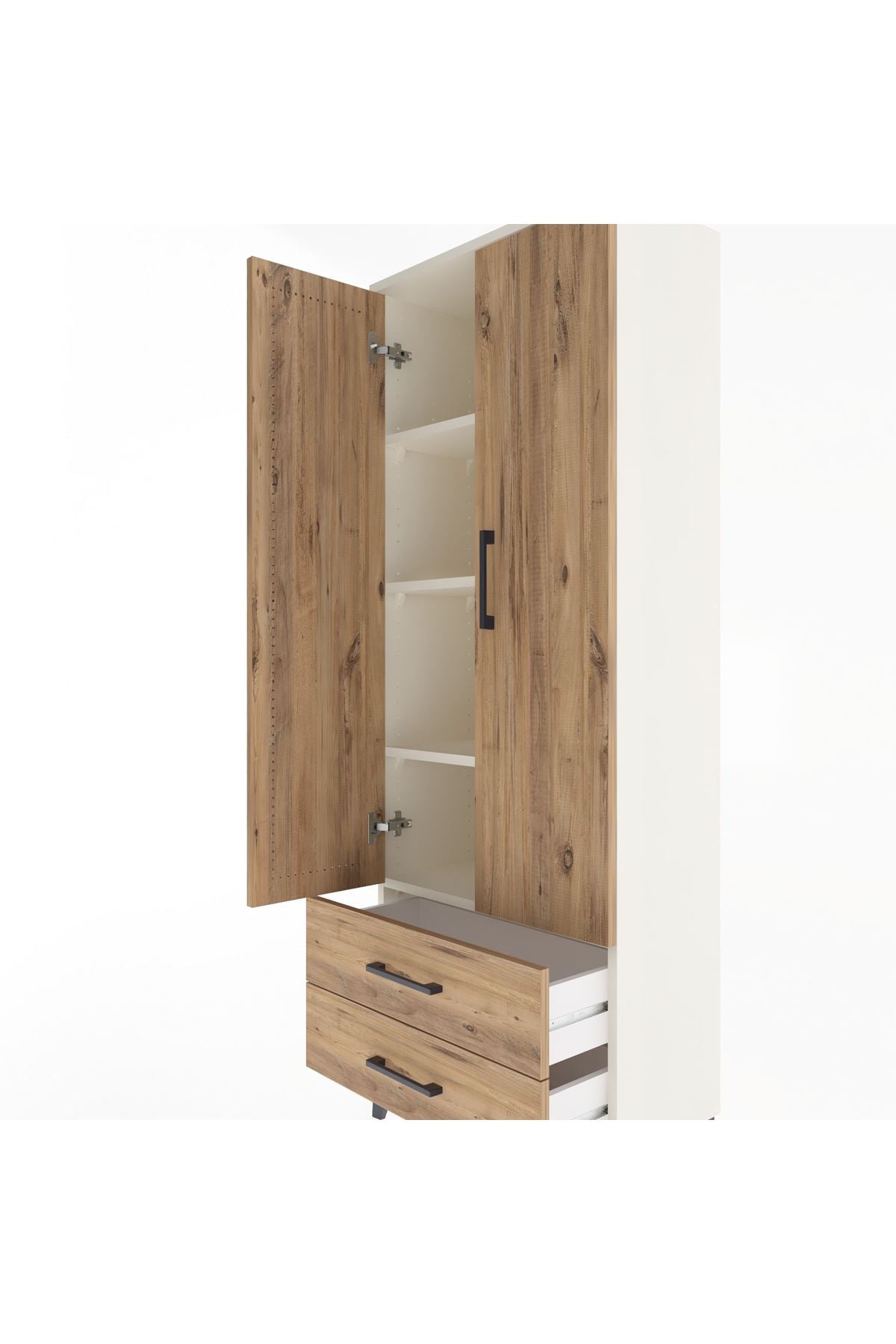 Arges Dolap 4 Raflı 2 Çekmeceli 2 Kapaklı 60x30x163 - S20M107V3A