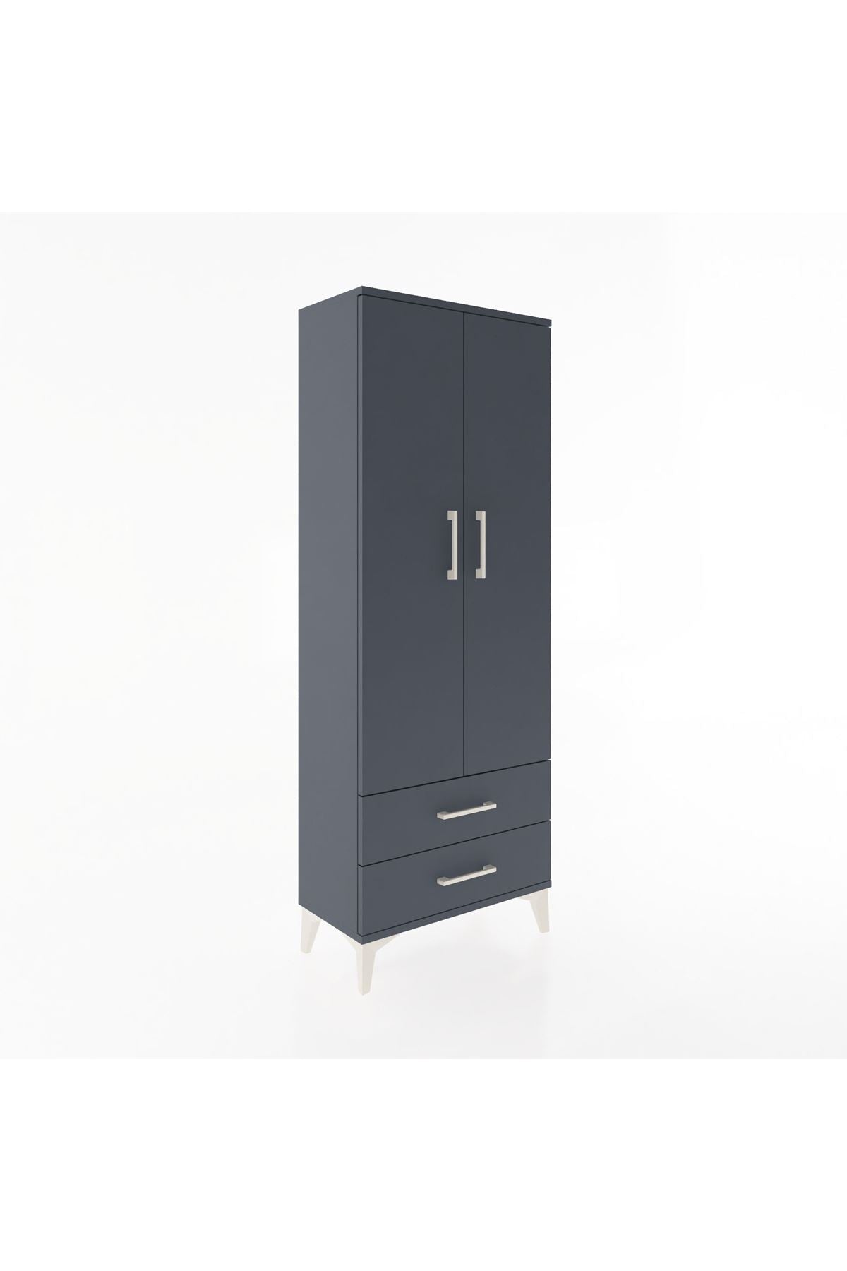 Arges Dolap 4 Raflı 2 Çekmeceli 2 Kapaklı 60x30x163 - S20M107V5A