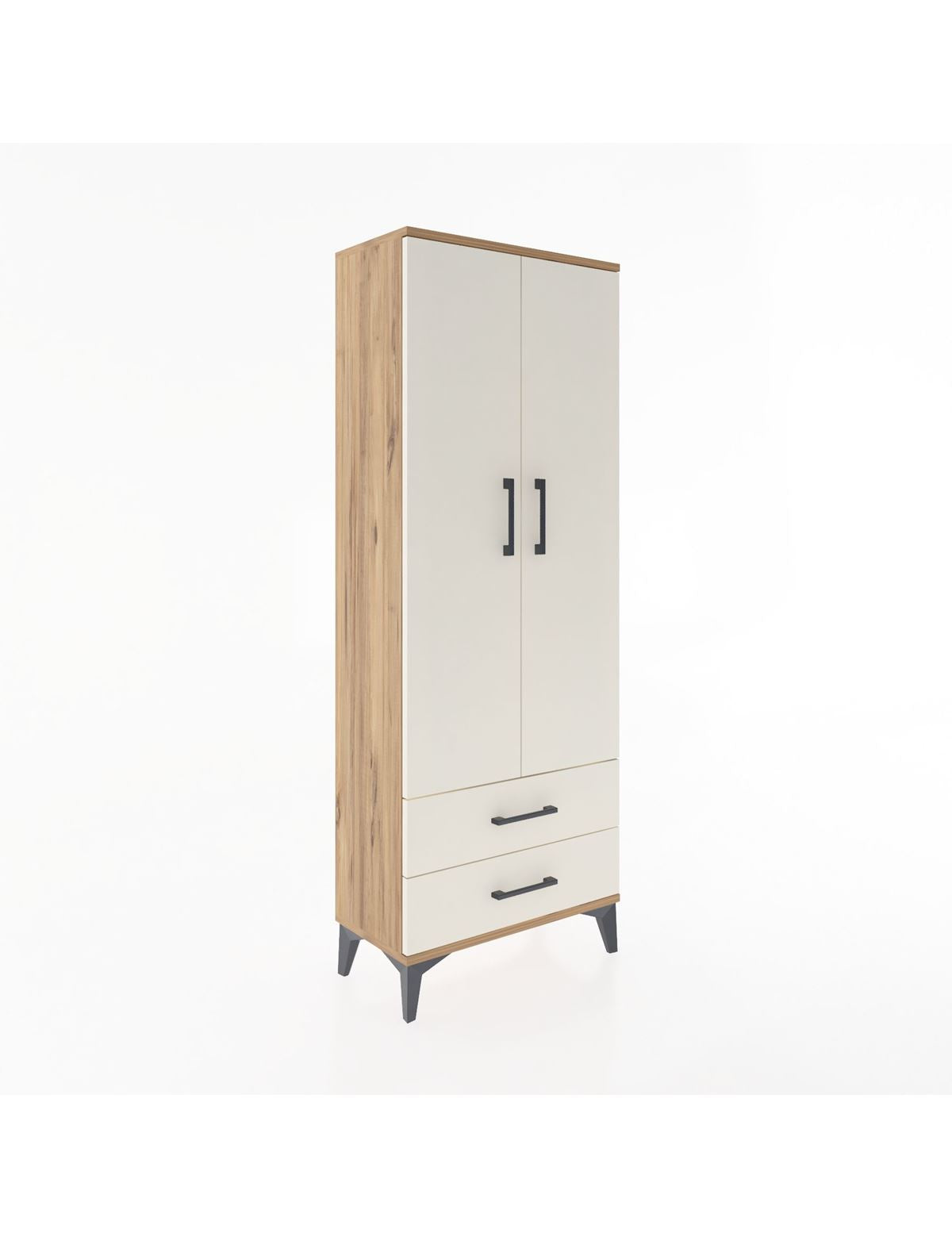 Arges Dolap 4 Raflı 2 Çekmeceli 2 Kapaklı 60x30x163 - S20M107V7A