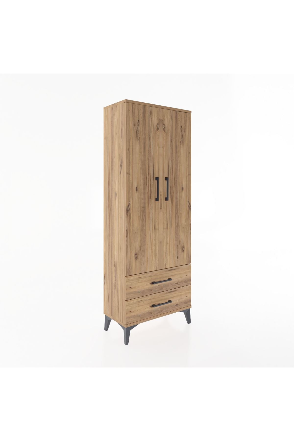 Arges Dolap 4 Raflı 2 Çekmeceli 2 Kapaklı 60x30x163 - S20M107V9A