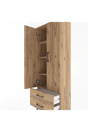 Arges Dolap 4 Raflı 2 Çekmeceli 2 Kapaklı 60x30x163 - S20M107V9A