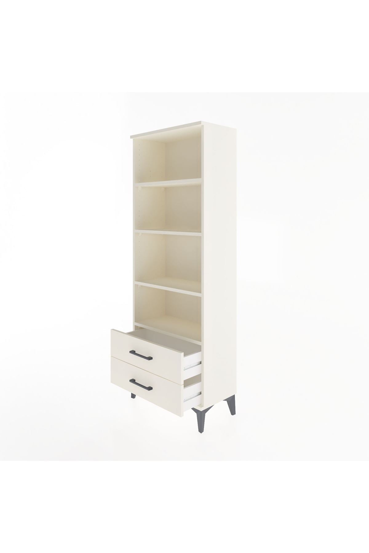 Arges Dolap 4 Raflı 2 Çekmeceli 60x30x163 - S20M108V1A