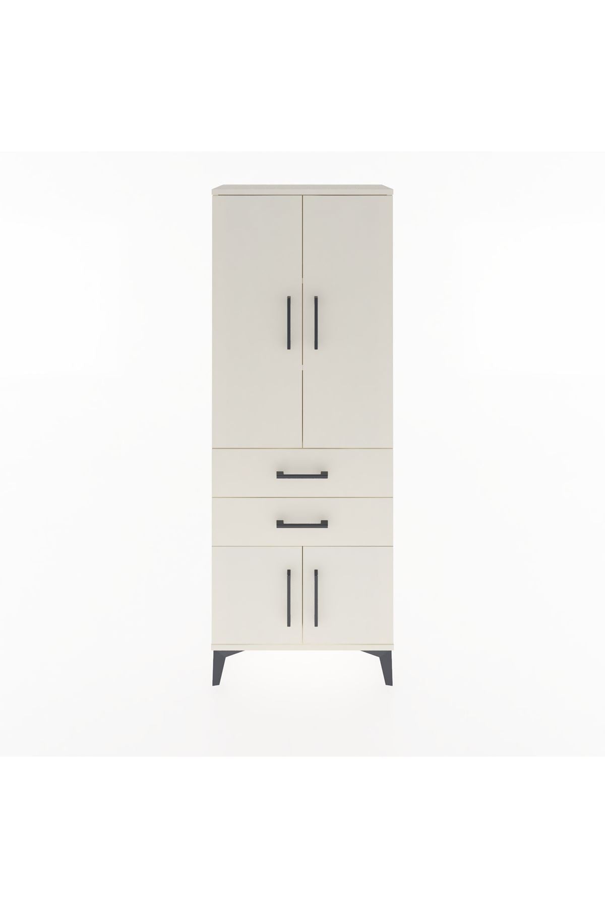 Arges Dolap 3 Raflı 2 Çekmeceli 4 Kapaklı 60x30x163 - S20M109V1A