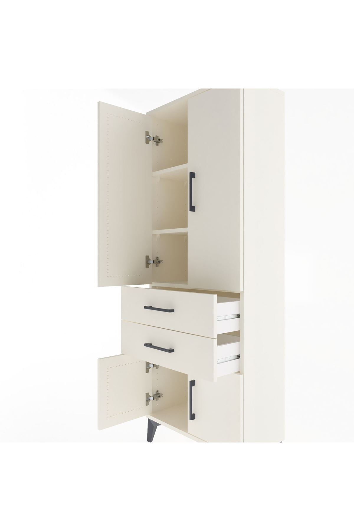 Arges Dolap 3 Raflı 2 Çekmeceli 4 Kapaklı 60x30x163 - S20M109V1A