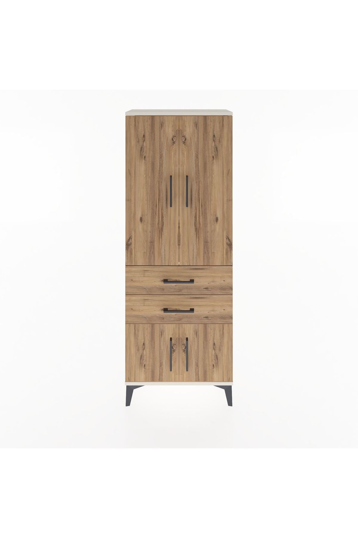 Arges Dolap 3 Raflı 2 Çekmeceli 4 Kapaklı 60x30x163 - S20M109V3A