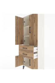 Arges Dolap 3 Raflı 2 Çekmeceli 4 Kapaklı 60x30x163 - S20M109V3A