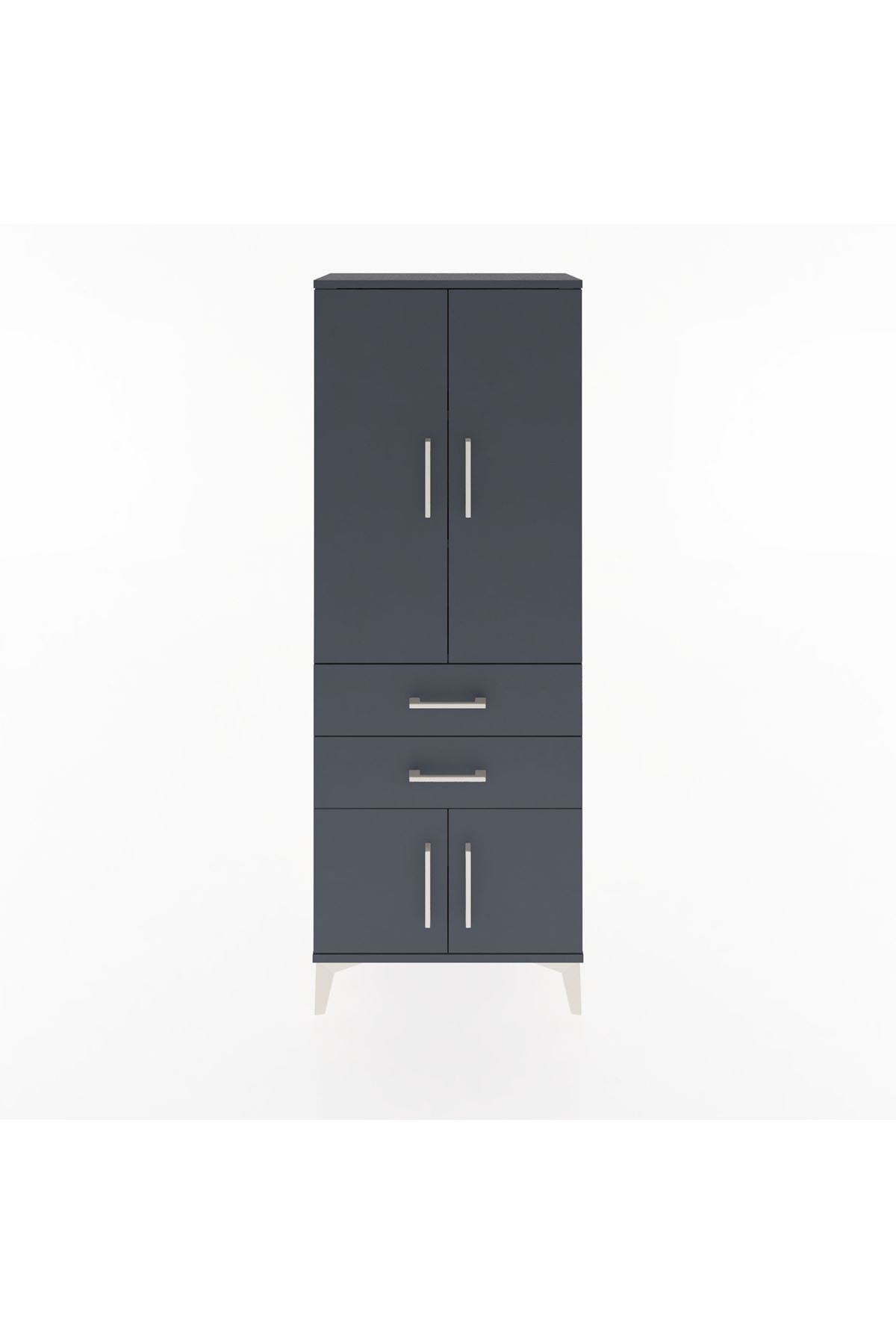 Arges Dolap 3 Raflı 2 Çekmeceli 4 Kapaklı 60x30x163 - S20M109V5A