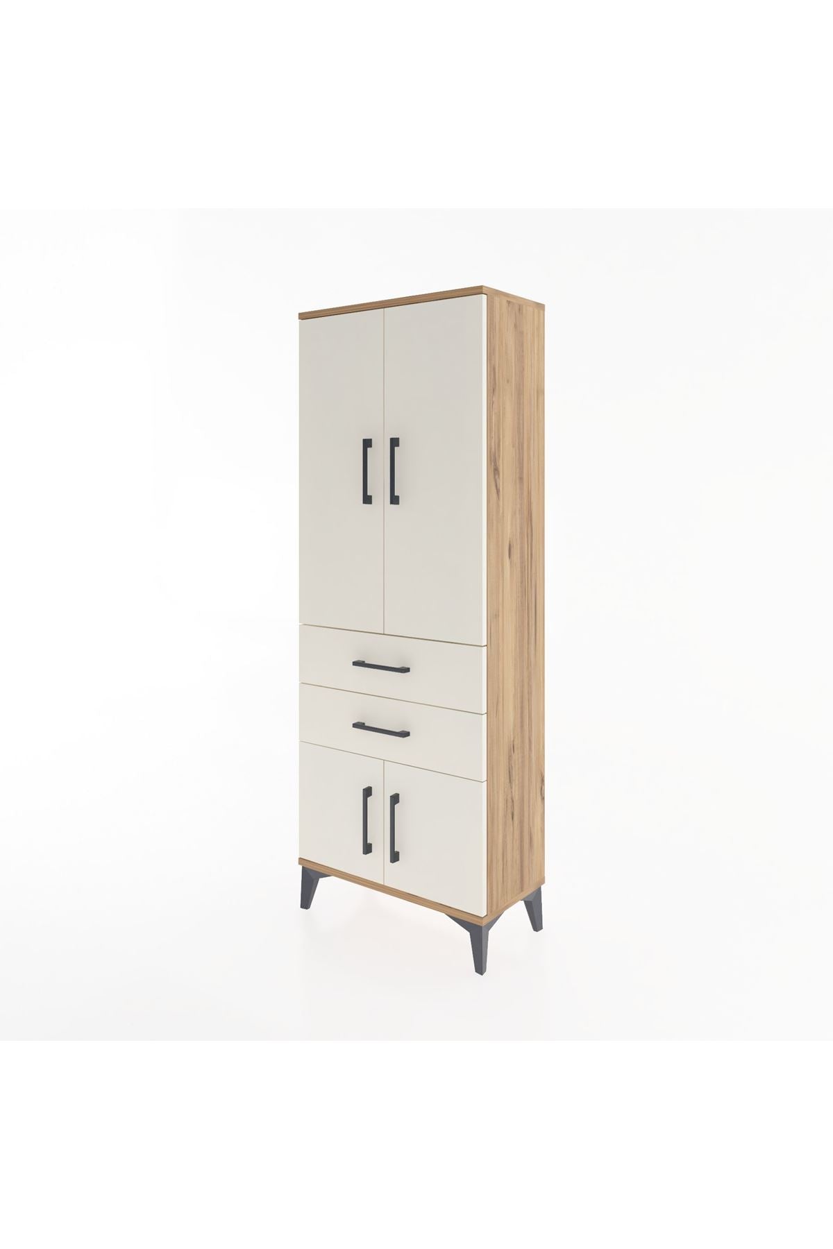 Arges Dolap 3 Raflı 2 Çekmeceli 4 Kapaklı 60x30x163 - S20M109V7A