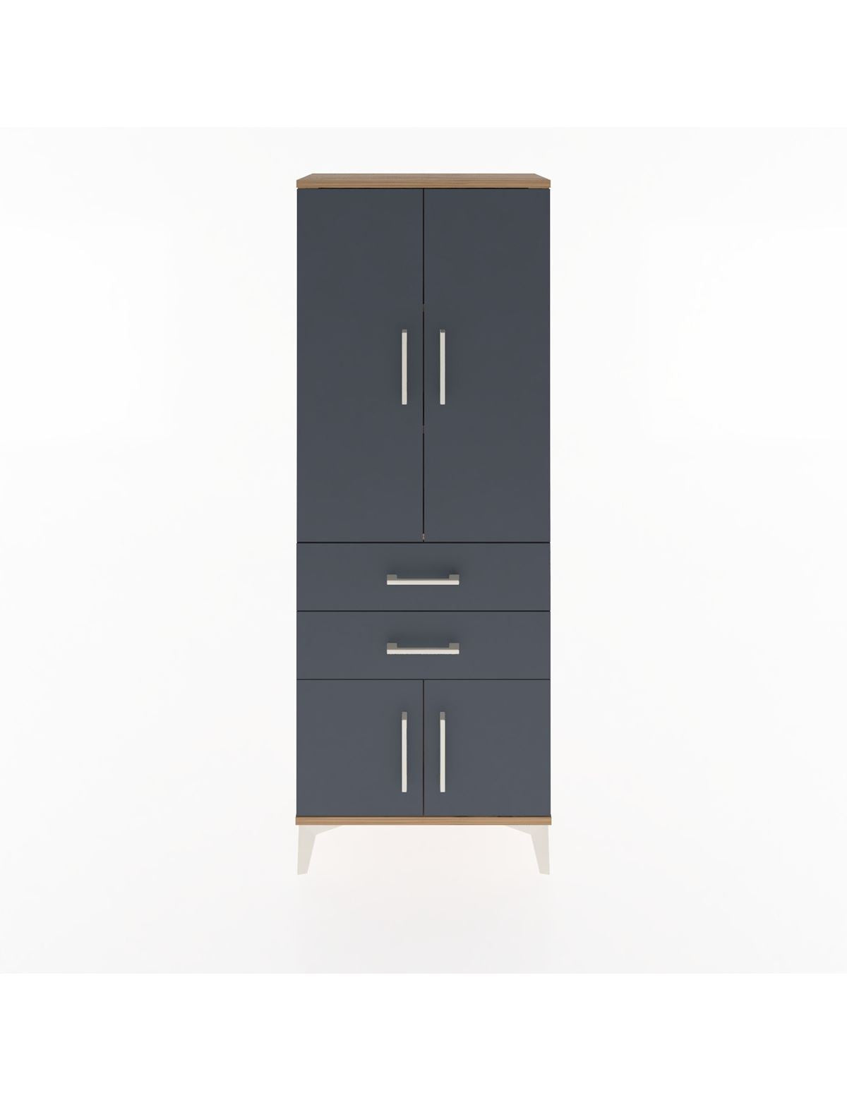 Arges Dolap 3 Raflı 2 Çekmeceli 4 Kapaklı 60x30x163 - S20M109V8A