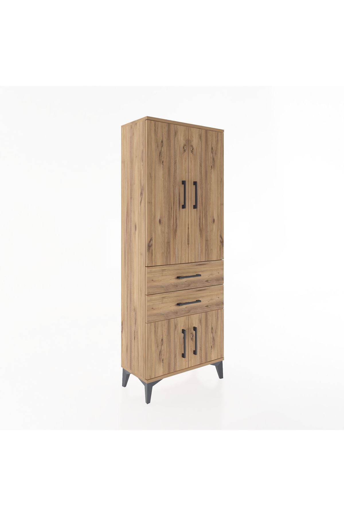 Arges Dolap 3 Raflı 2 Çekmeceli 4 Kapaklı 60x30x163 - S20M109V9A