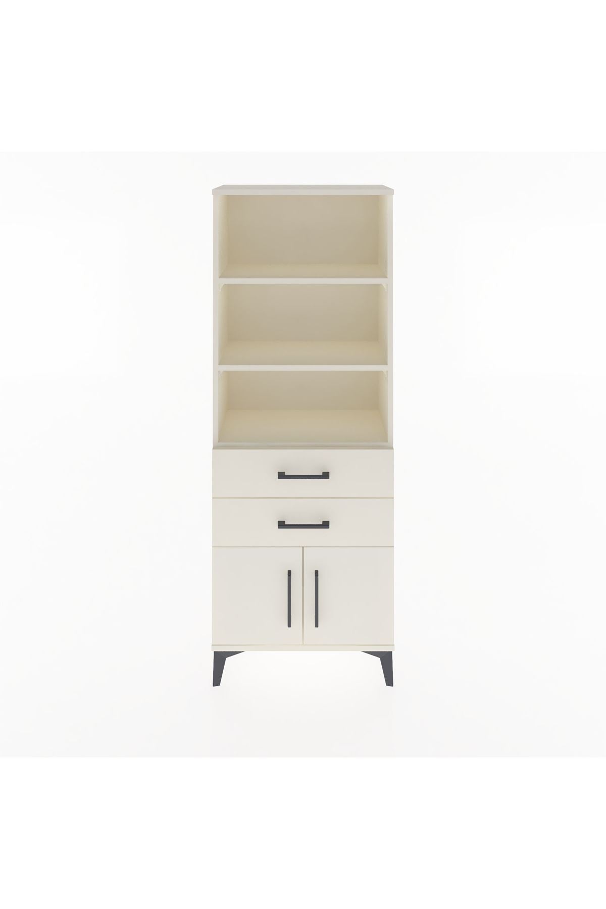 Arges Dolap 3 Raflı 2 Çekmeceli 2 Kapaklı 60x30x163 - S20M110V1A